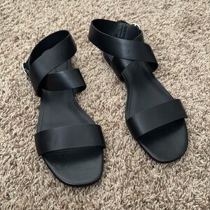 Banana Republic Belt Strap Sandal in Black Leather